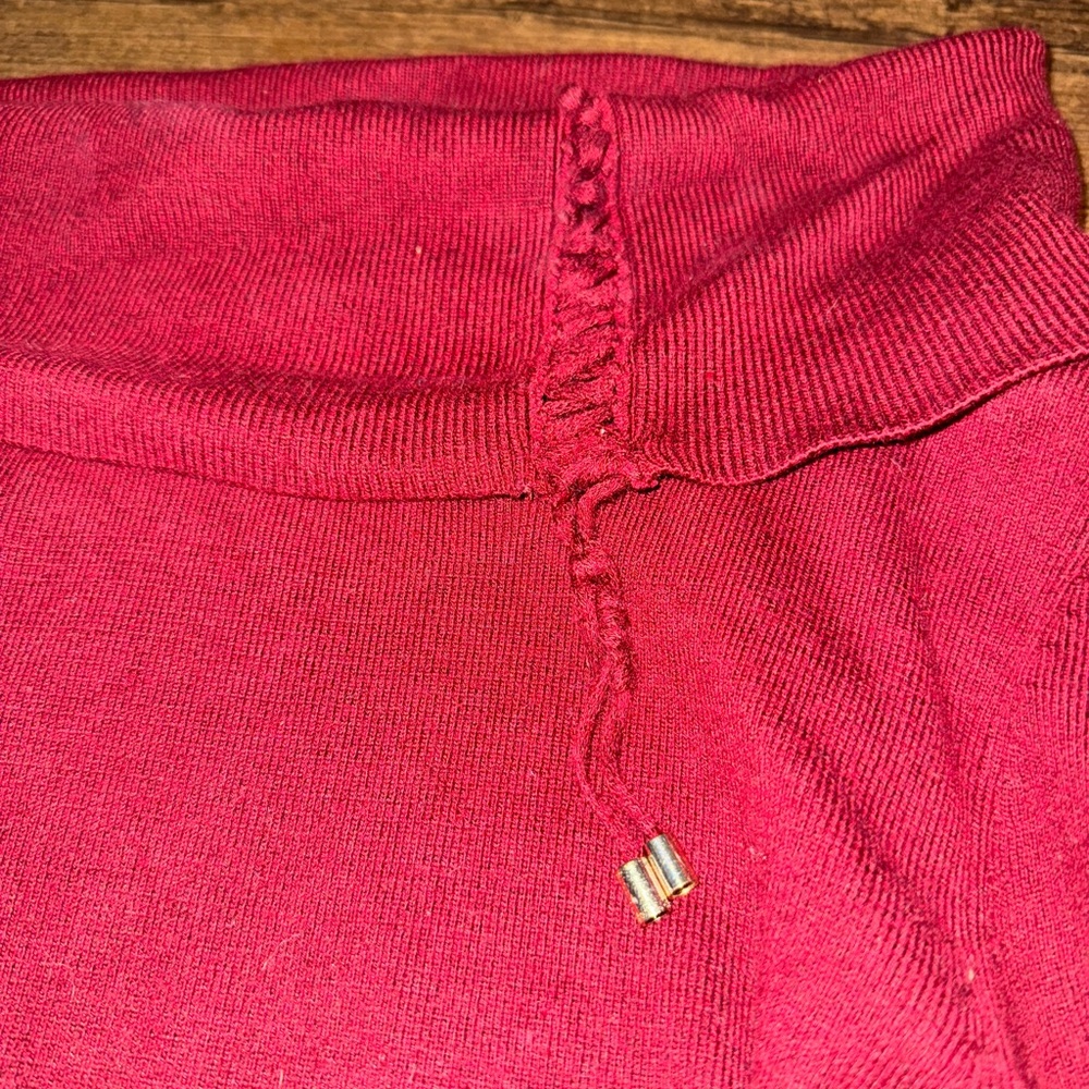 White House Black Market Maroon Knit Sweater Dress - Picture 5 of 8